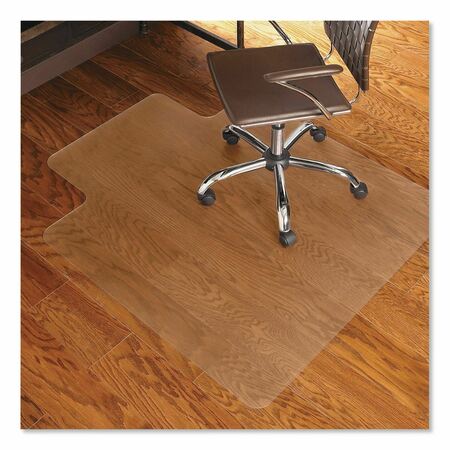 Es Robbins Chair Mat 45"x53", Traditional Lip Shape, Clear, for Hard Floor/Carpet 131823